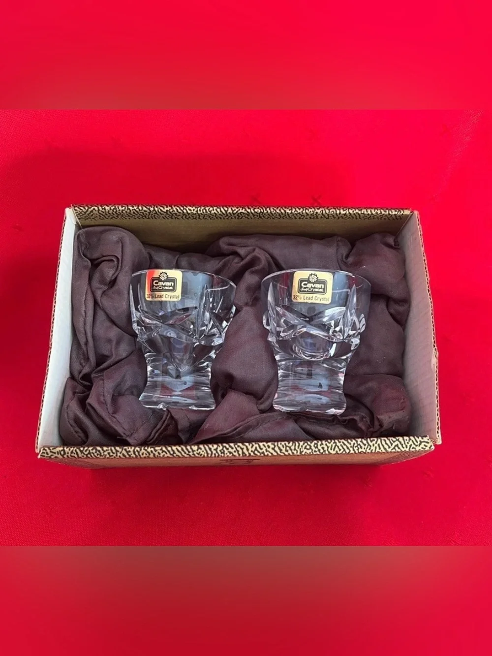 Vintage Crystal Shot Glass Set by Cavan Irish crystal